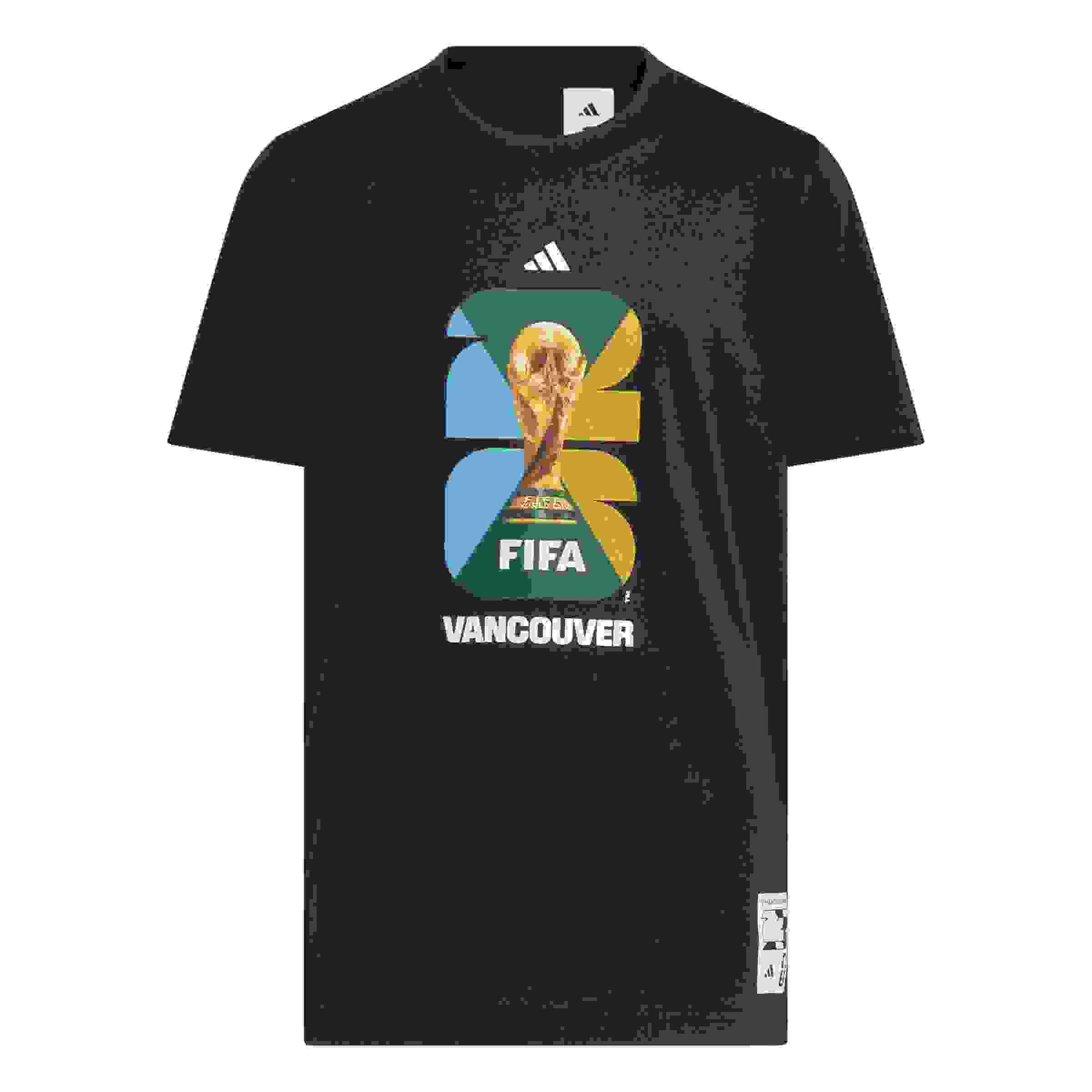 adidas FIFA World Cup 26 Host City Vancouver BC Big Kids' Black Graphic T-Shirt